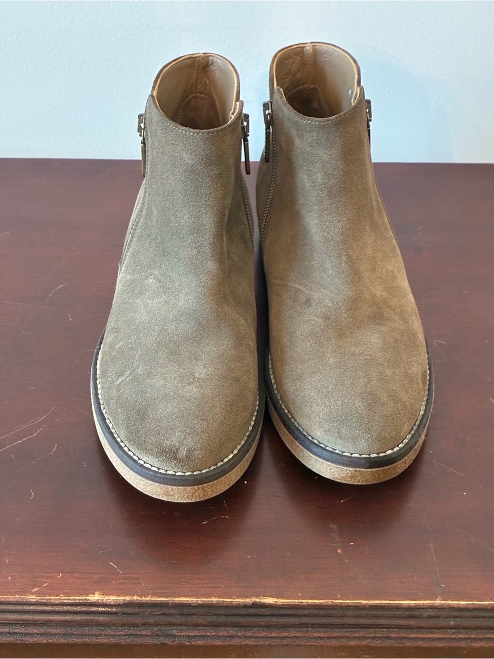 Italeau Foliana Waterproof Taupe Suede Ankle Boots